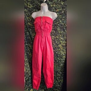 NEW Tub Top Jumpsuit BARBIE PINK